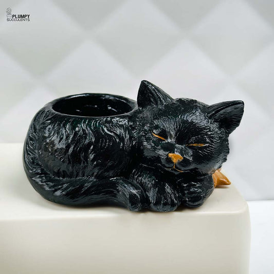 Cat Planter with Bow