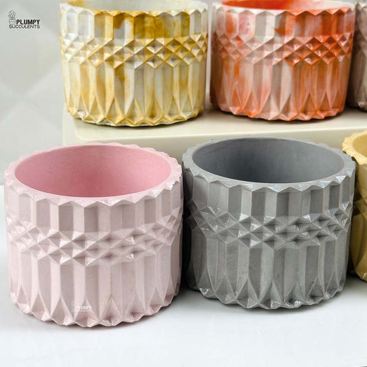 Geometric Round Planter (4 Inch)