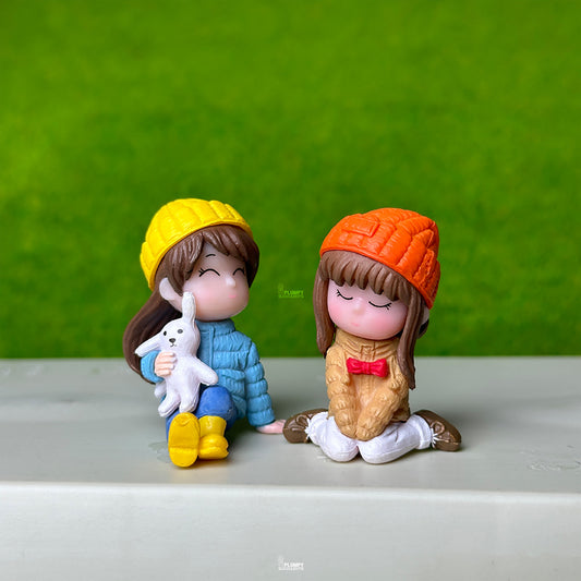 Girls Sitting in Park