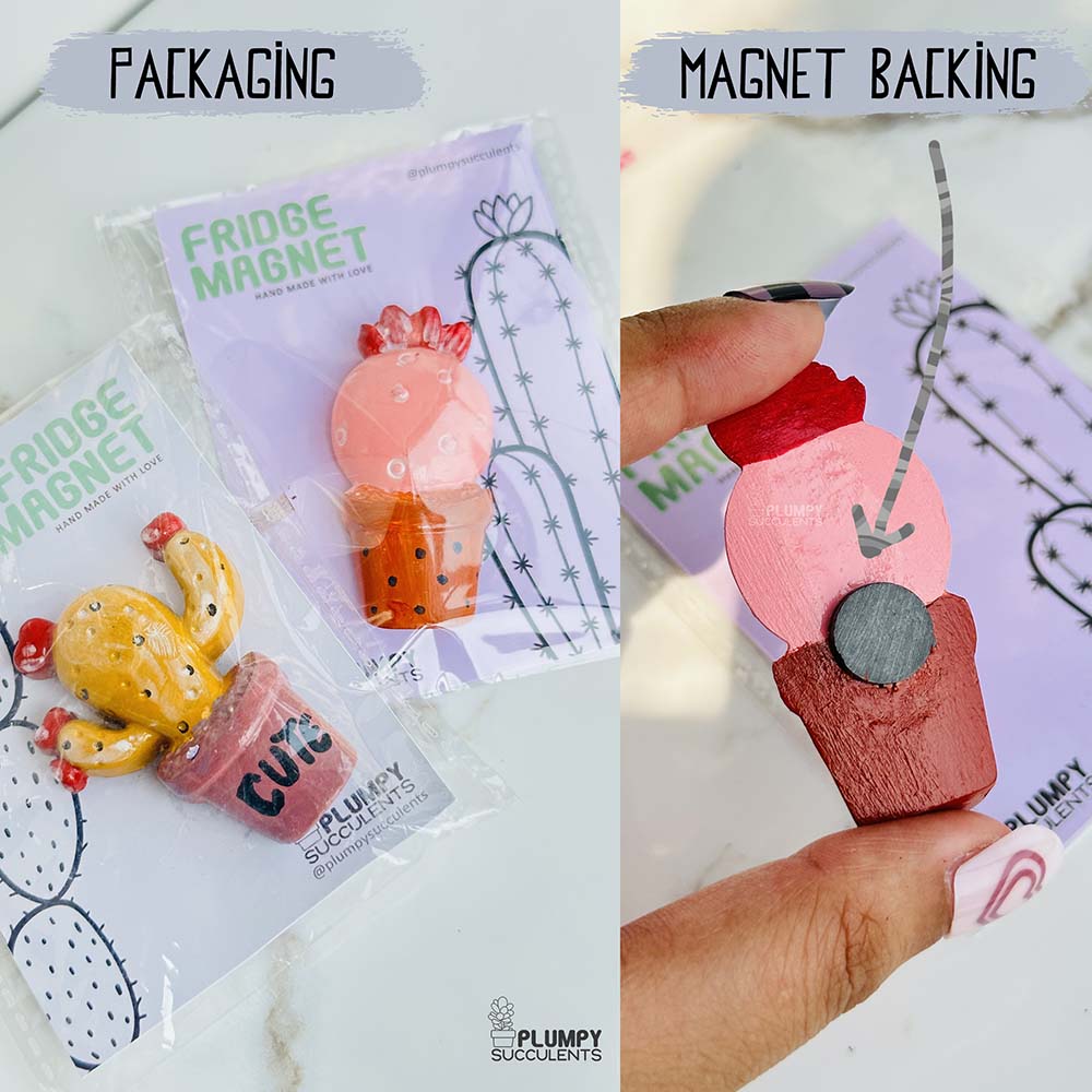 Fridge Magnets - Succulent Themed