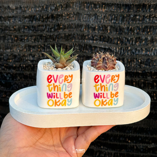 WHITE β βEverything Will Be Okayβ Planter