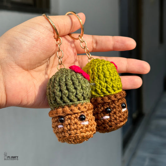 Crochet Cactus Keychain