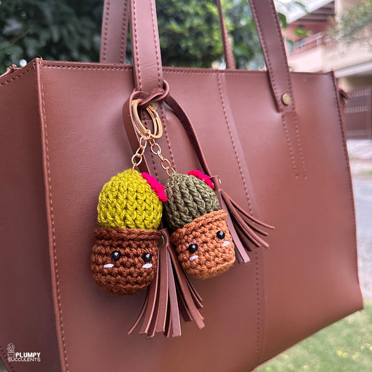 Crochet Cactus Keychain
