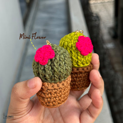 Crochet Cactus Keychain