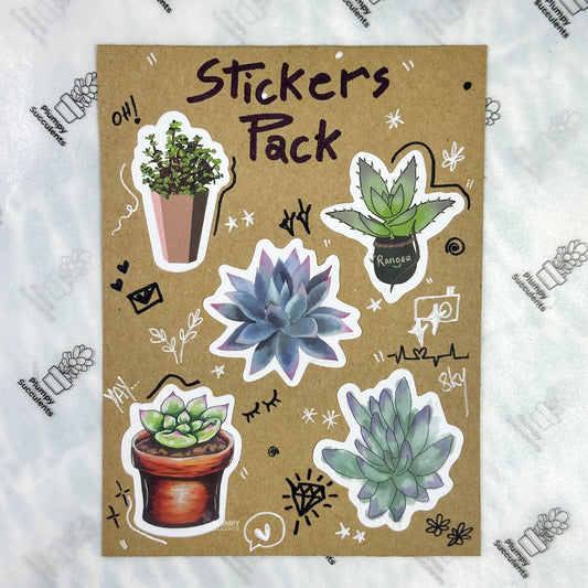 Succulent Sticker Pack 5