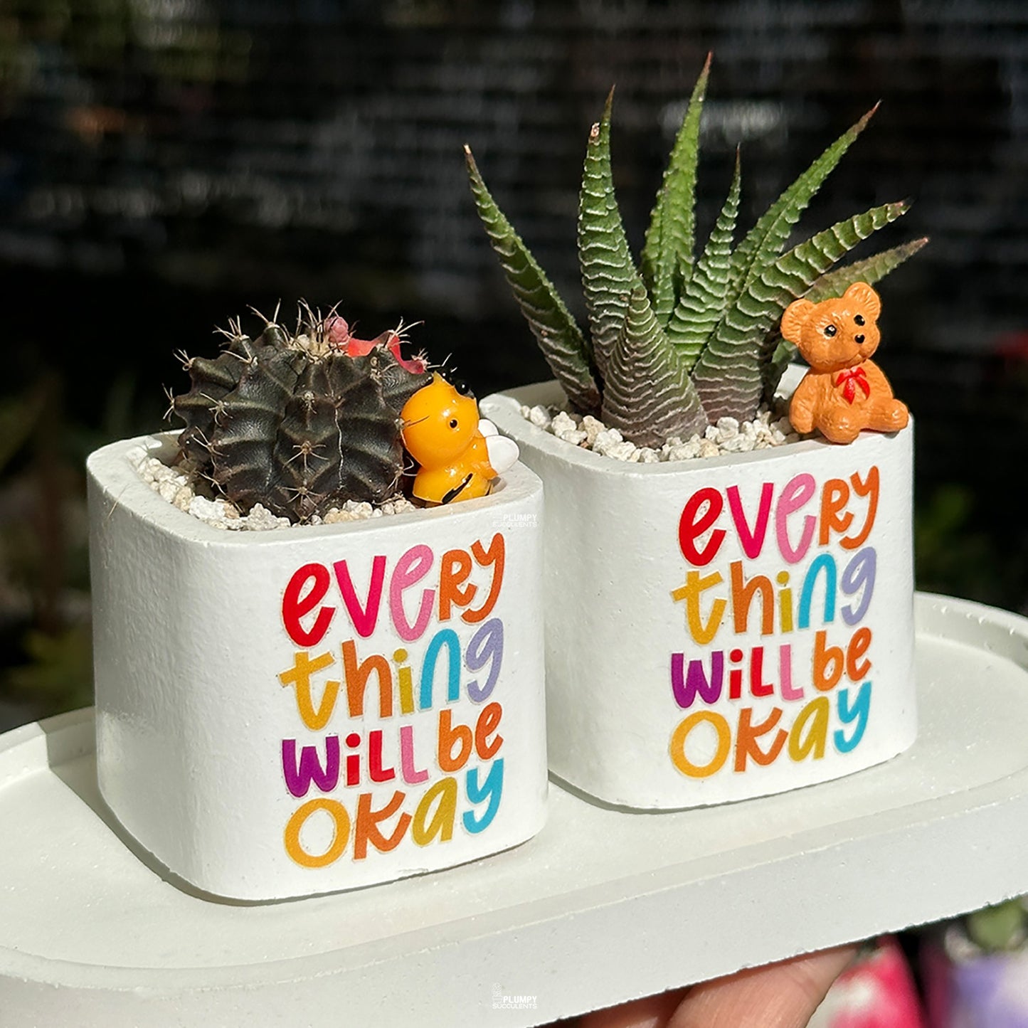 WHITE – “Everything Will Be Okay” Planter