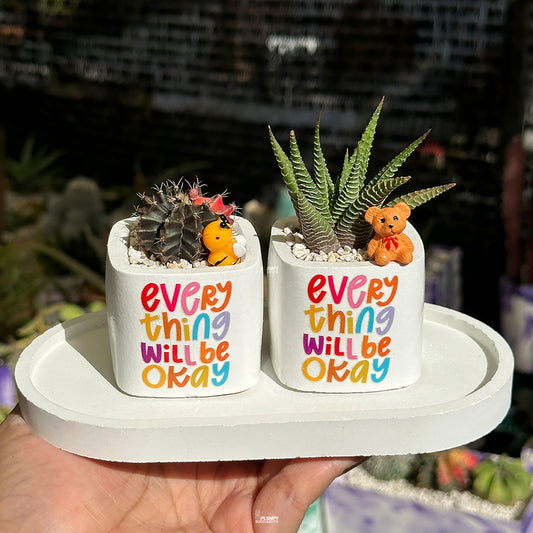 WHITE – “Everything Will Be Okay” Planter