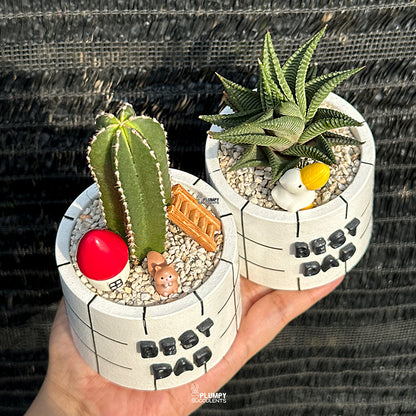 Set of Two – Best Dad Collection (3" Round Pot)
