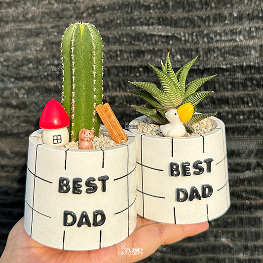 Set of Two – Best Dad Collection (3" Round Pot)
