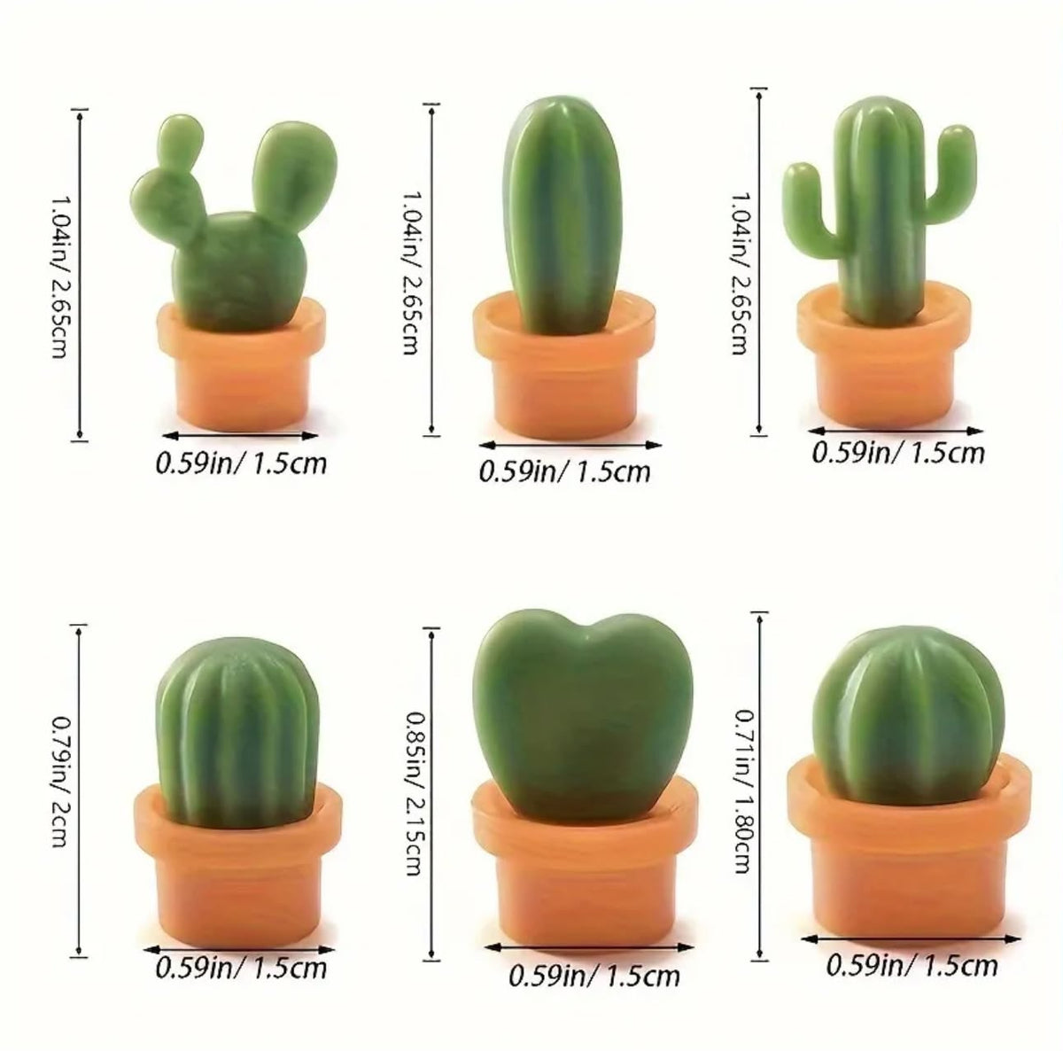 Mini Catus Fridge Magnets