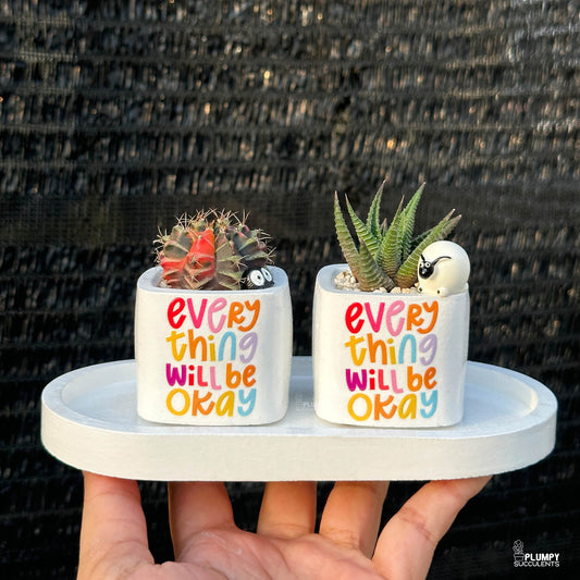 WHITE – “Everything Will Be Okay” Planter