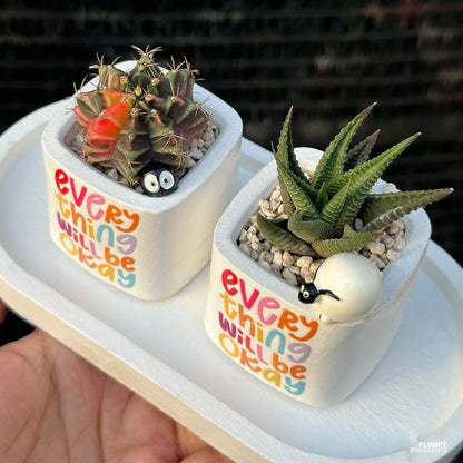WHITE – “Everything Will Be Okay” Planter
