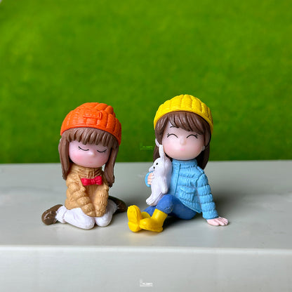 Girls Sitting in Park