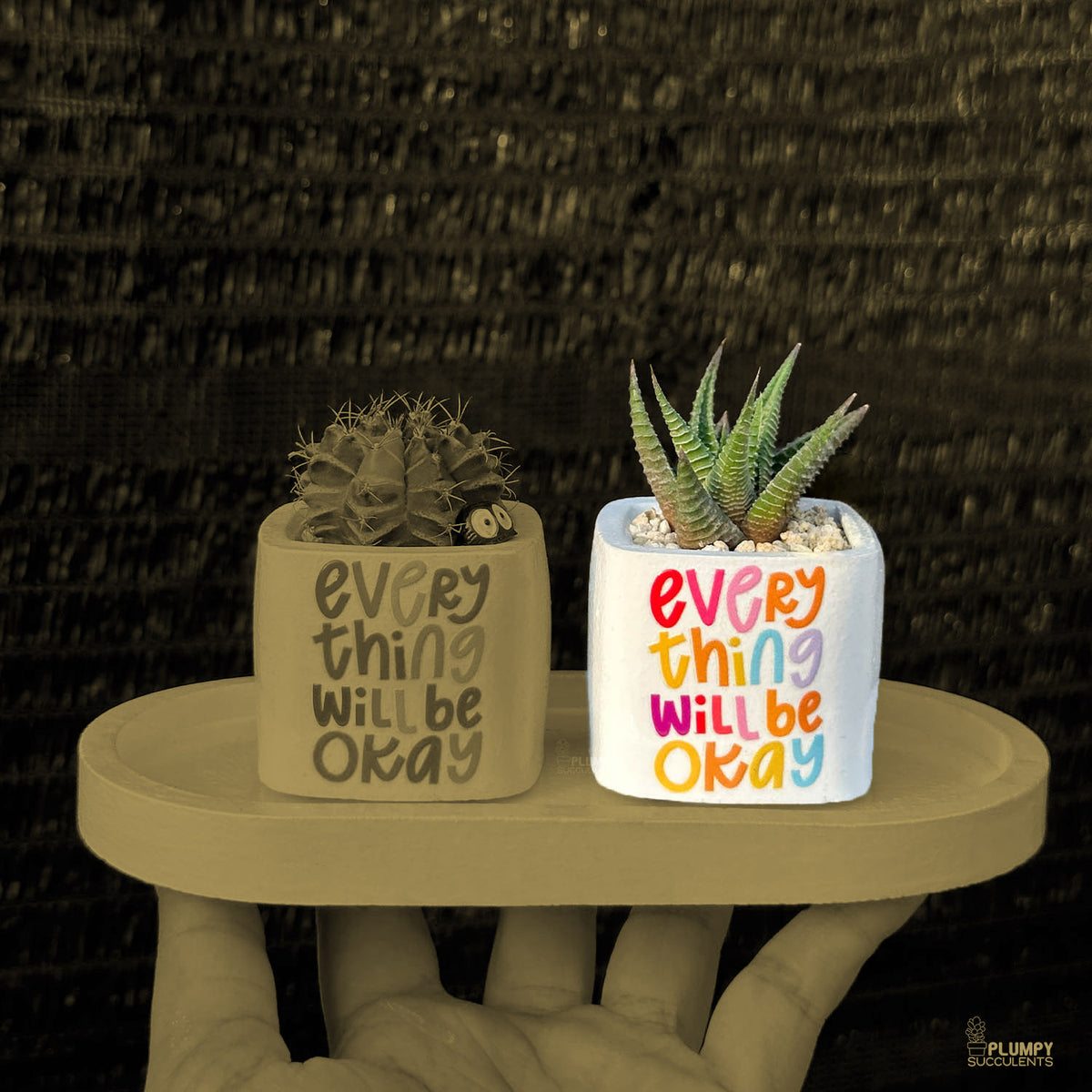 WHITE – “Everything Will Be Okay” Planter