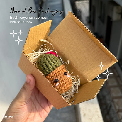 Crochet Cactus Keychain