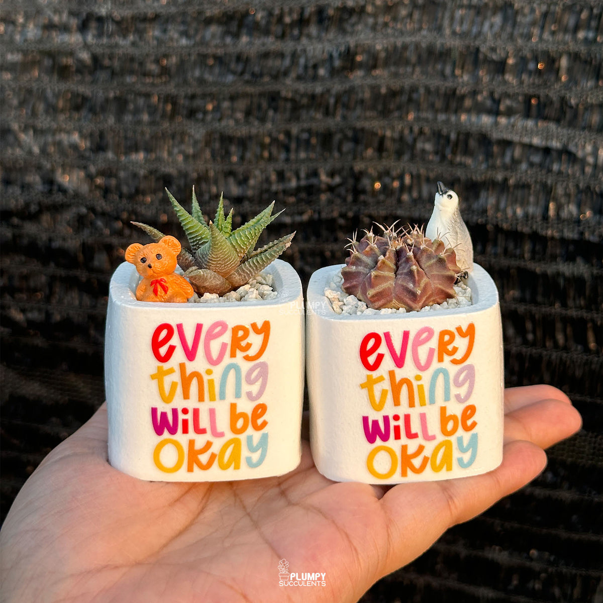 WHITE – “Everything Will Be Okay” Planter