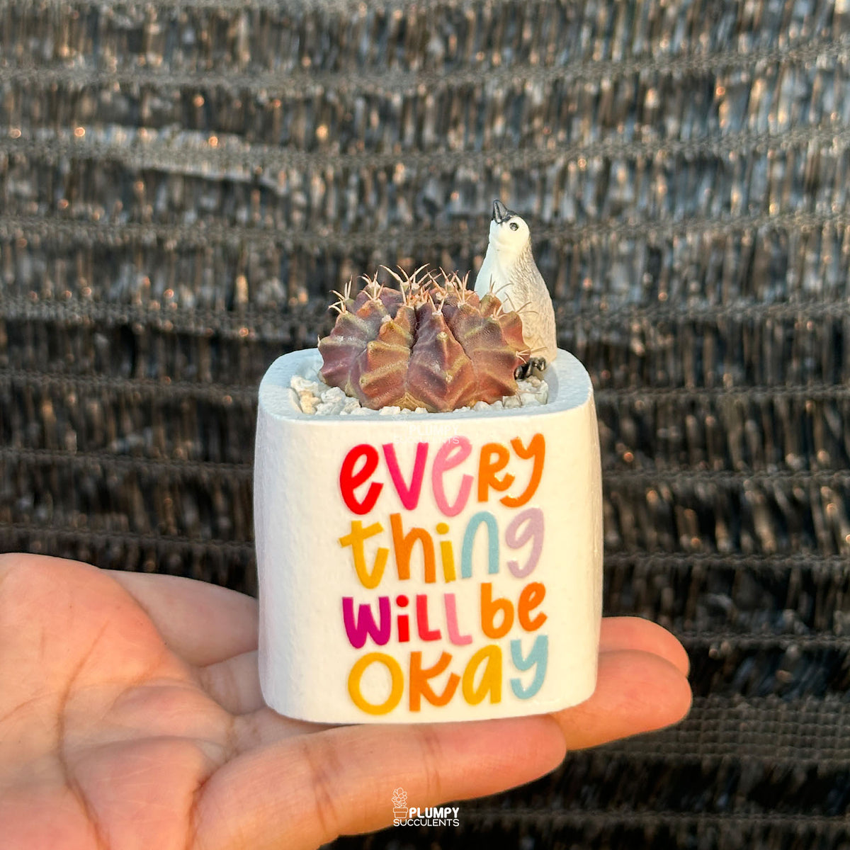 WHITE – “Everything Will Be Okay” Planter