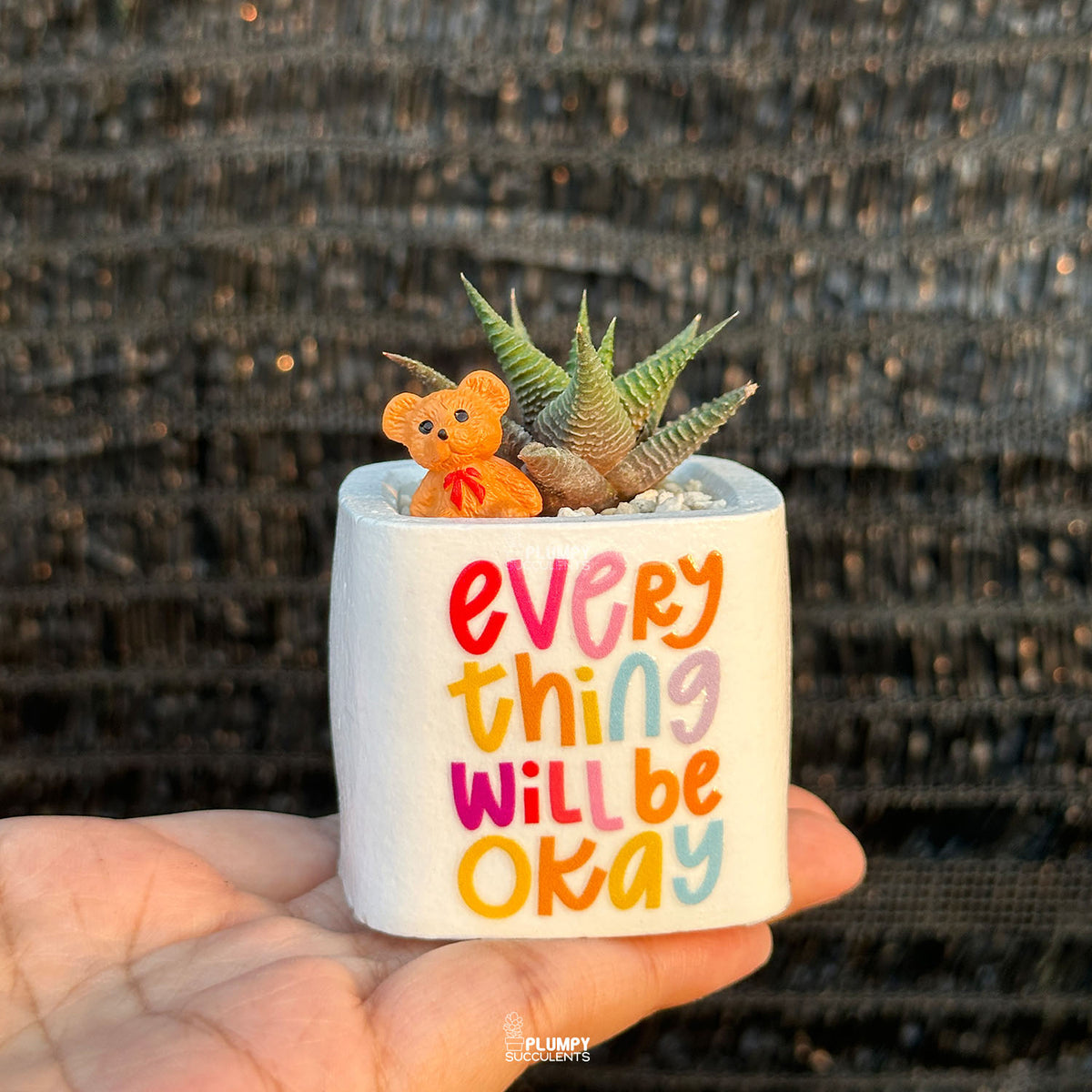 WHITE – “Everything Will Be Okay” Planter