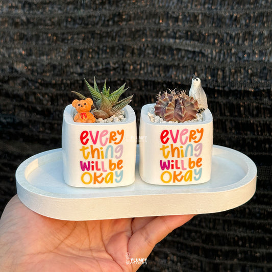 WHITE – “Everything Will Be Okay” Planter
