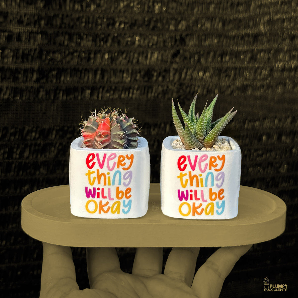 WHITE – “Everything Will Be Okay” Planter
