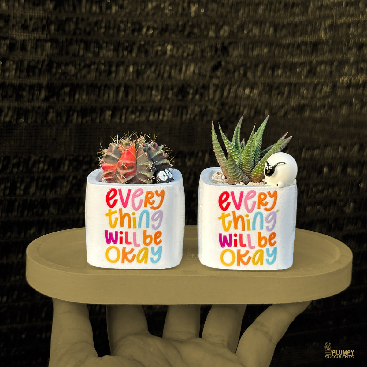 WHITE – “Everything Will Be Okay” Planter